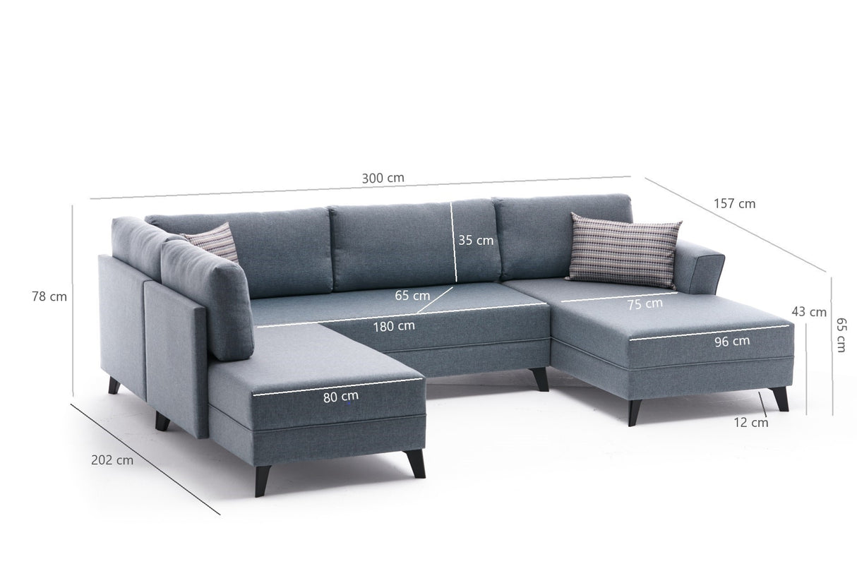 Canapea coltar Belen - Anthracite - Antracit