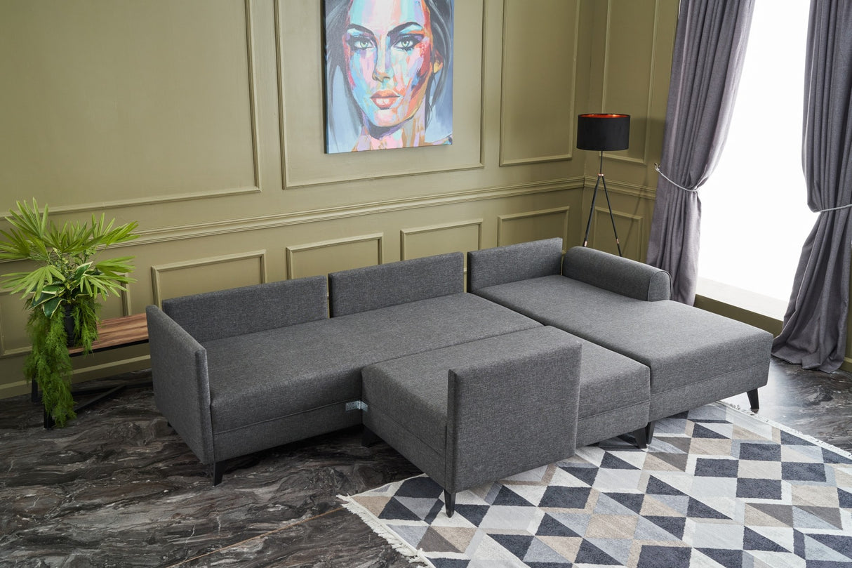 Canapea coltar Belen - Anthracite - Antracit