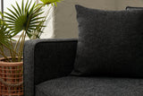 Canapea coltar Berlin Right - Anthracite, Black - Antracit / Negru