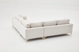 Canapea coltar Berlin - Cream, Gold - Crem / Auriu