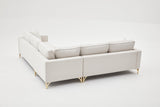 Canapea coltar Berlin - Cream, Gold - Crem / Auriu