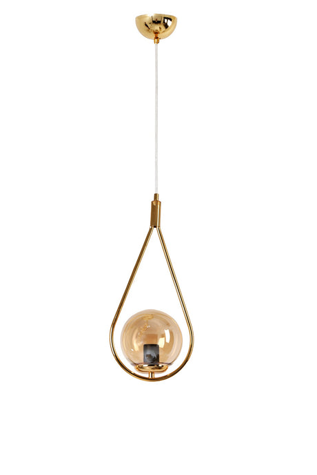 Candelabru Damla Tekli Gold Bal Camli Sarkit - Auriu