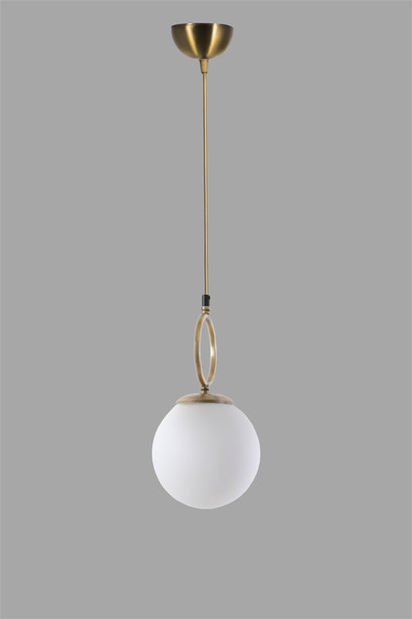 Candelabru Morino Tekli Beyaz Camli Eskitme Sarkit - Alb