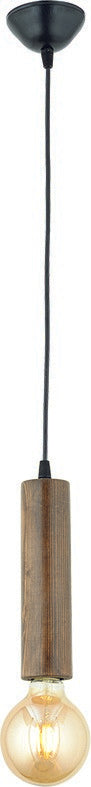 Candelabru Silindir Tekli Ahsap Sarkit - Nuc / Negru