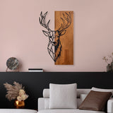 Decoratiune lemn Red Deer 1 - Nuc / Negru