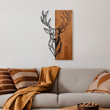 Decoratiune lemn Red Deer 1 - Nuc / Negru