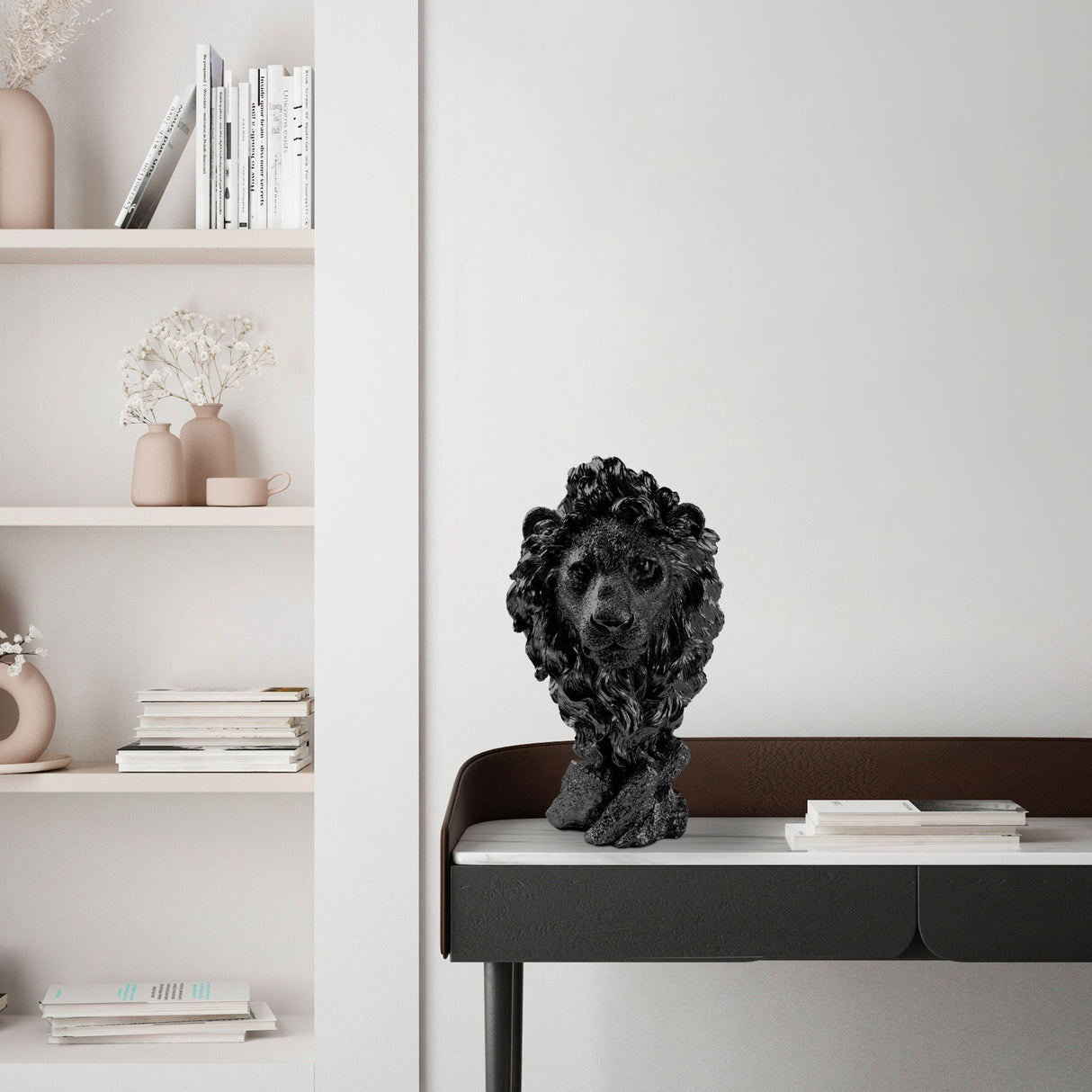 Obiect decorativ Lion-4 - Negru