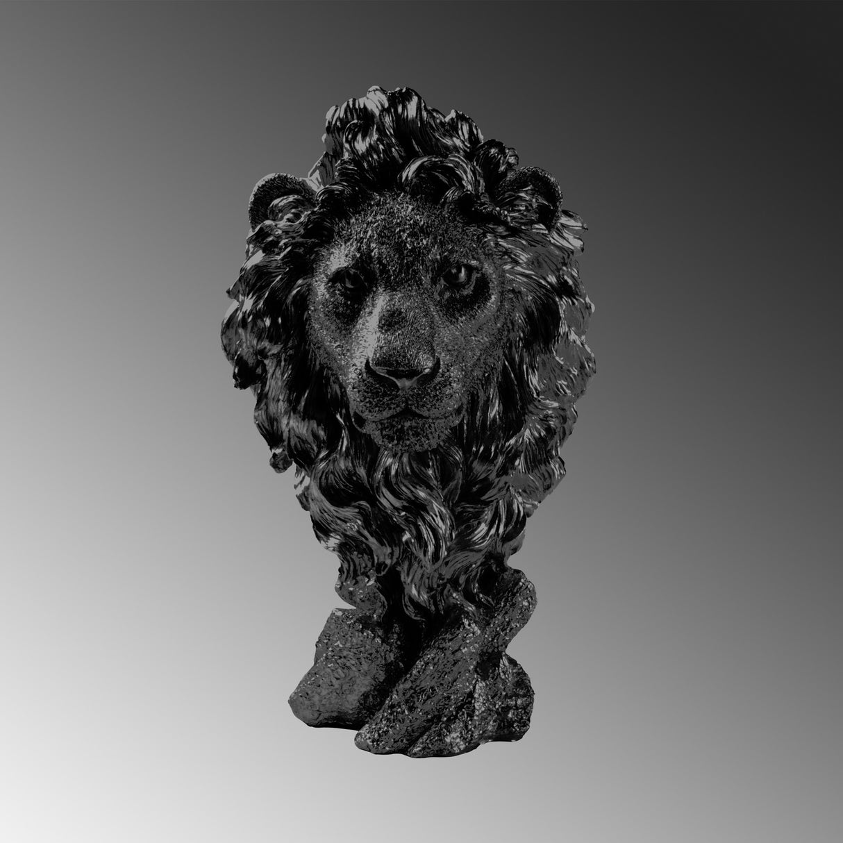 Obiect decorativ Lion-4 - Negru