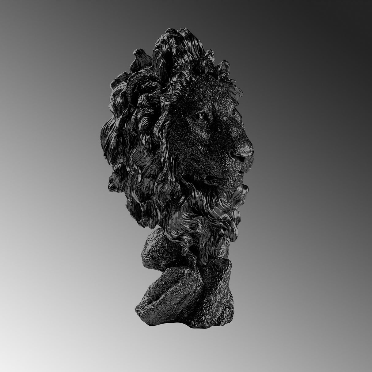 Obiect decorativ Lion-4 - Negru
