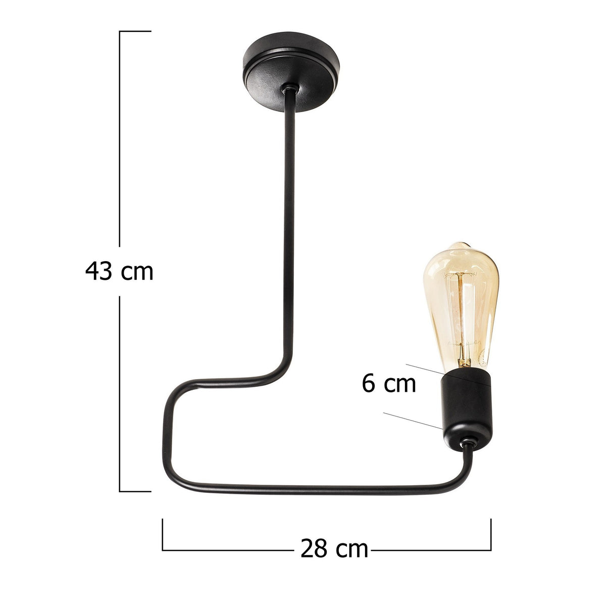 Candelabru Denge - 3438 - Negru
