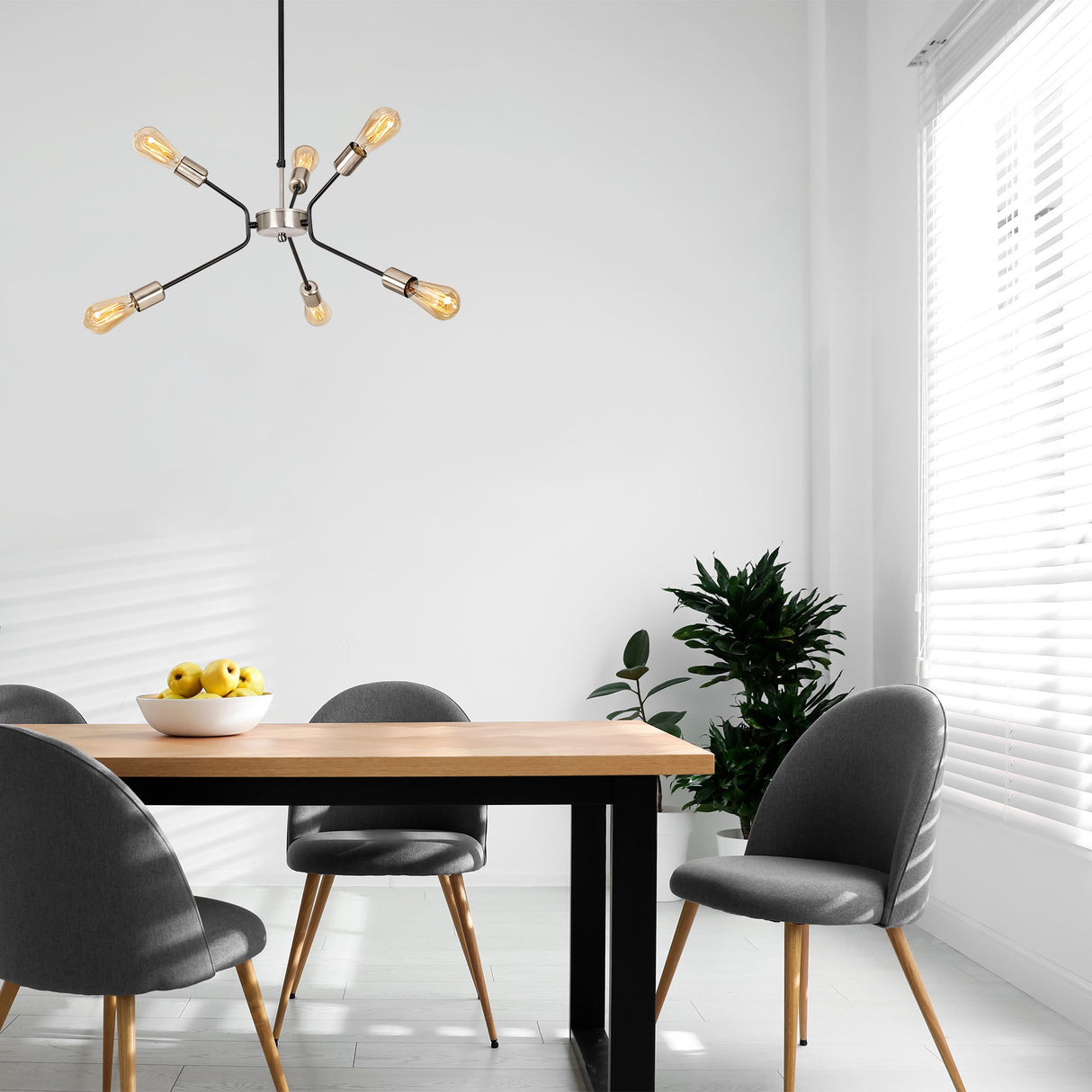 Candelabru Ve - 3841 - Negru / Nichel