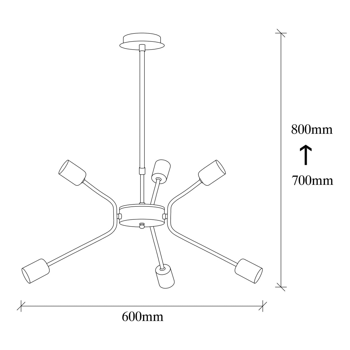 Candelabru Ve - 3841 - Negru / Nichel