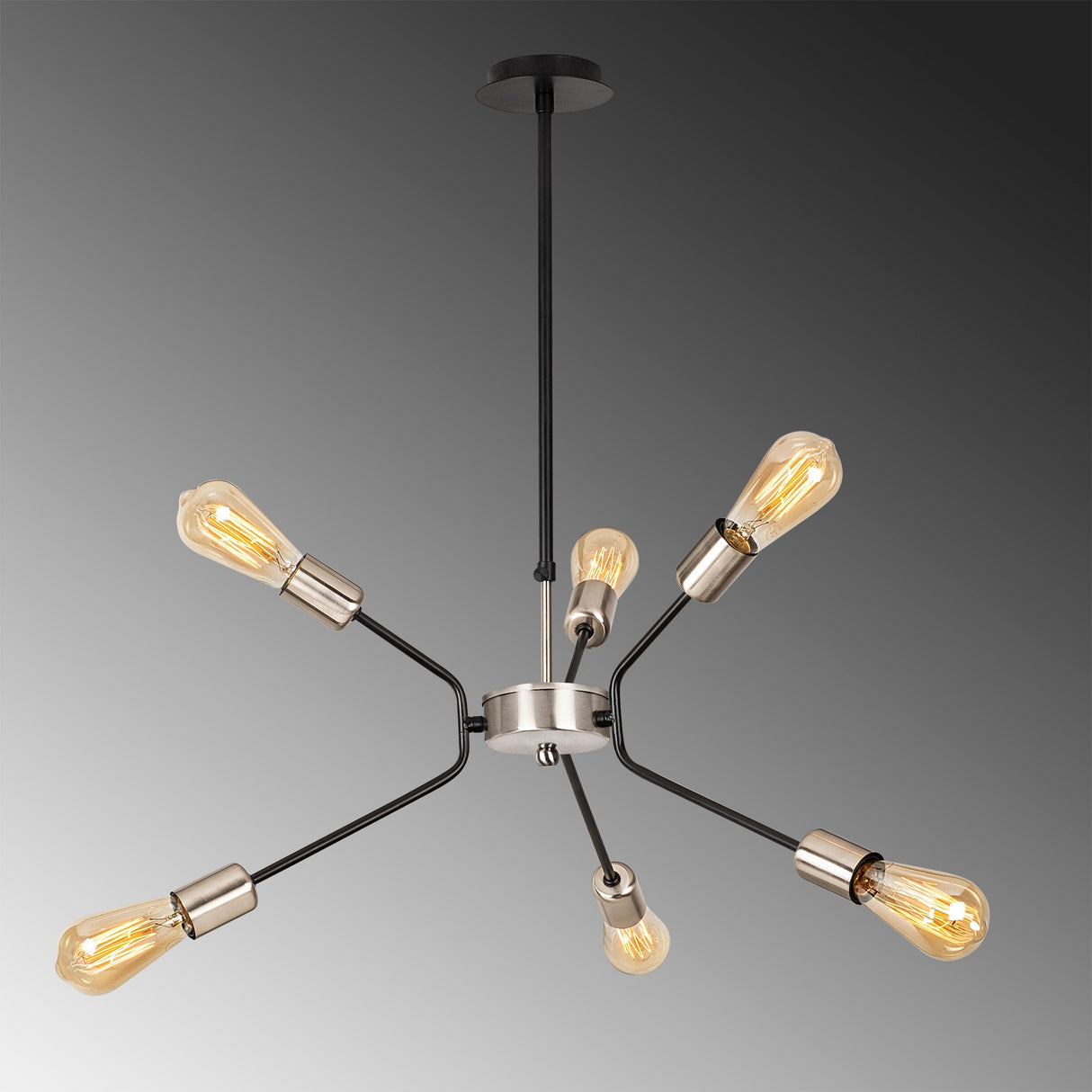 Candelabru Ve - 3841 - Negru / Nichel