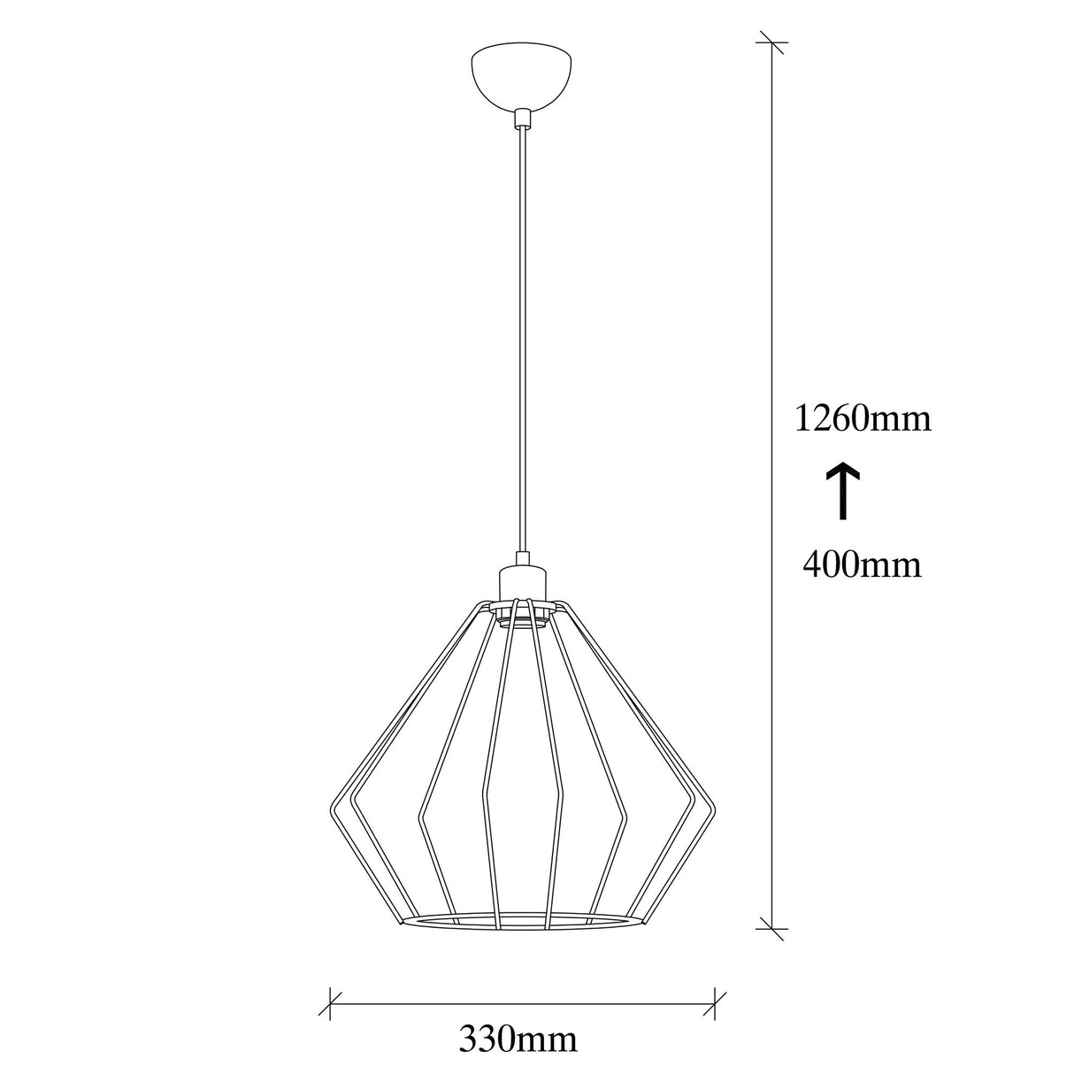 Candelabru Maden - 4516 - Negru
