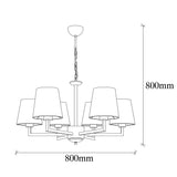 Candelabru Profil - 4643 - Negru / Alb