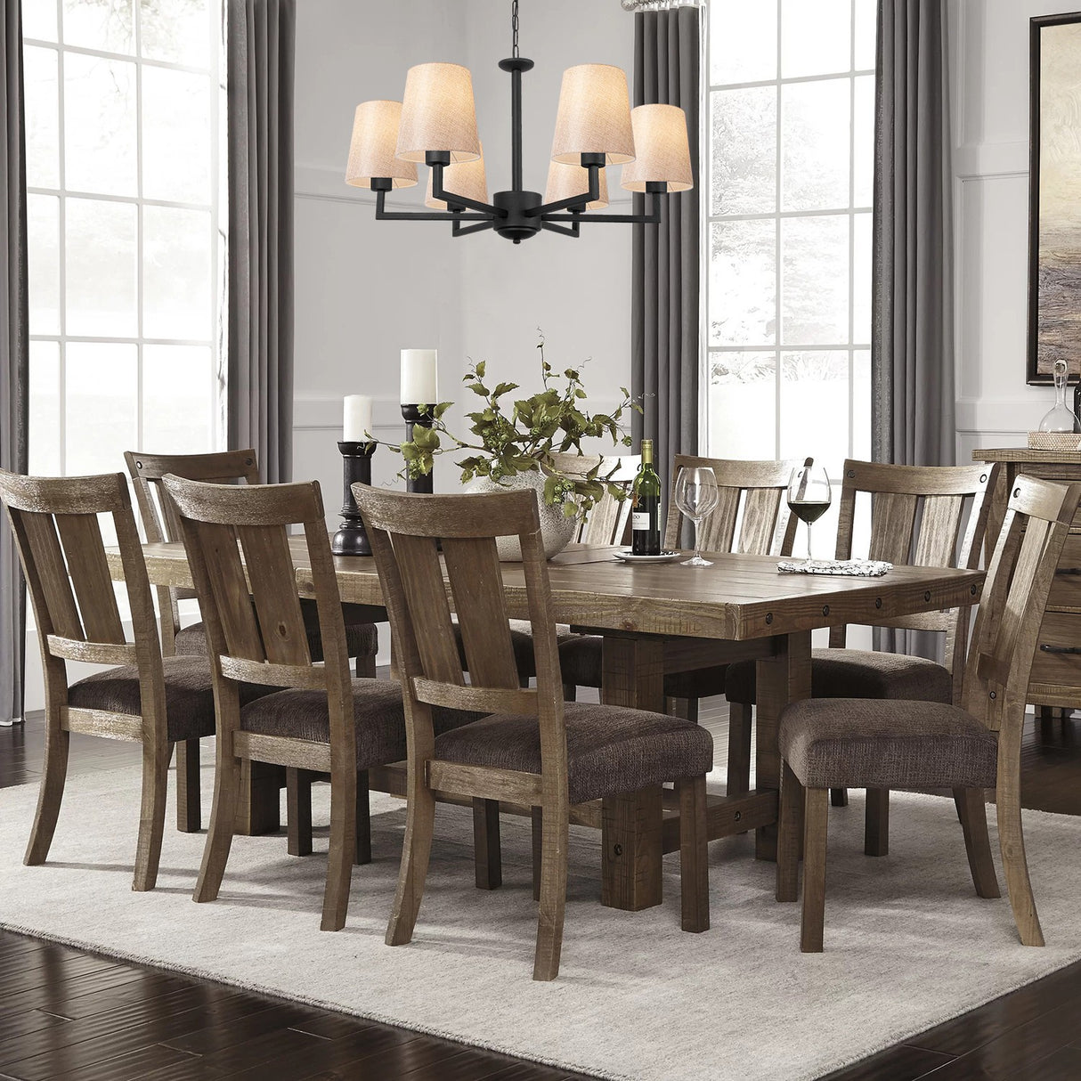 Candelabru Profil - 4644 - Negru / Crem