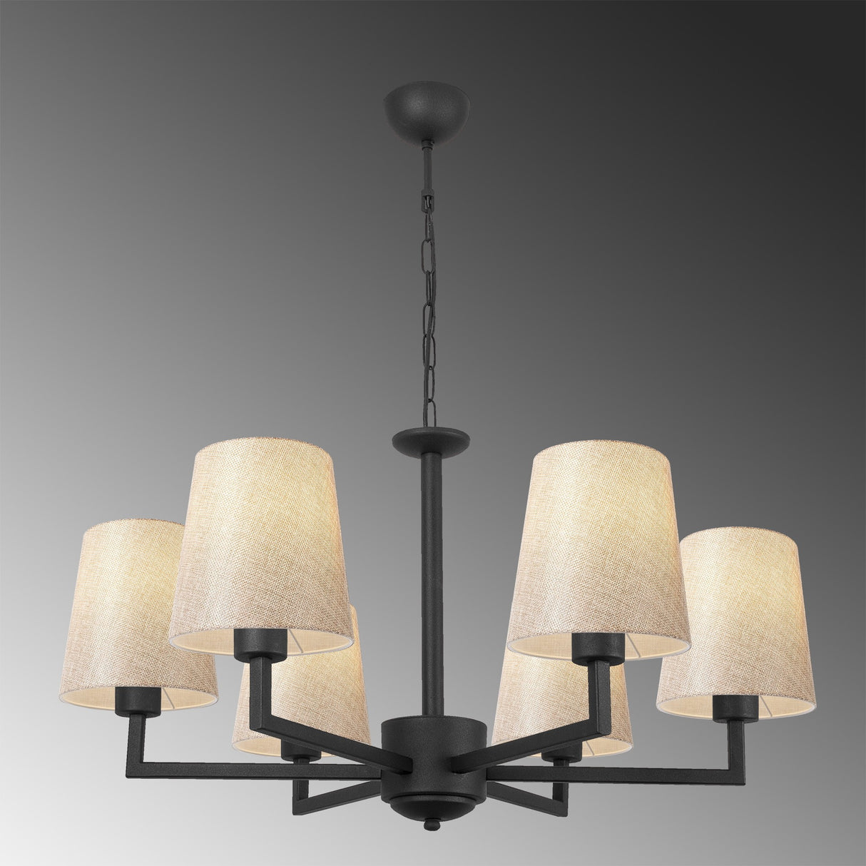 Candelabru Profil - 4644 - Negru / Crem