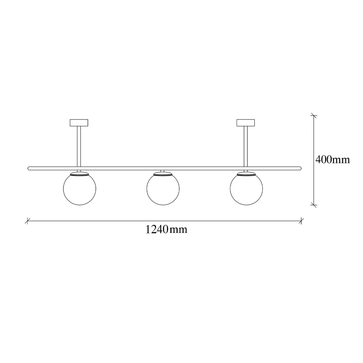 Candelabru Abakues - 4891 - Negru / Alb