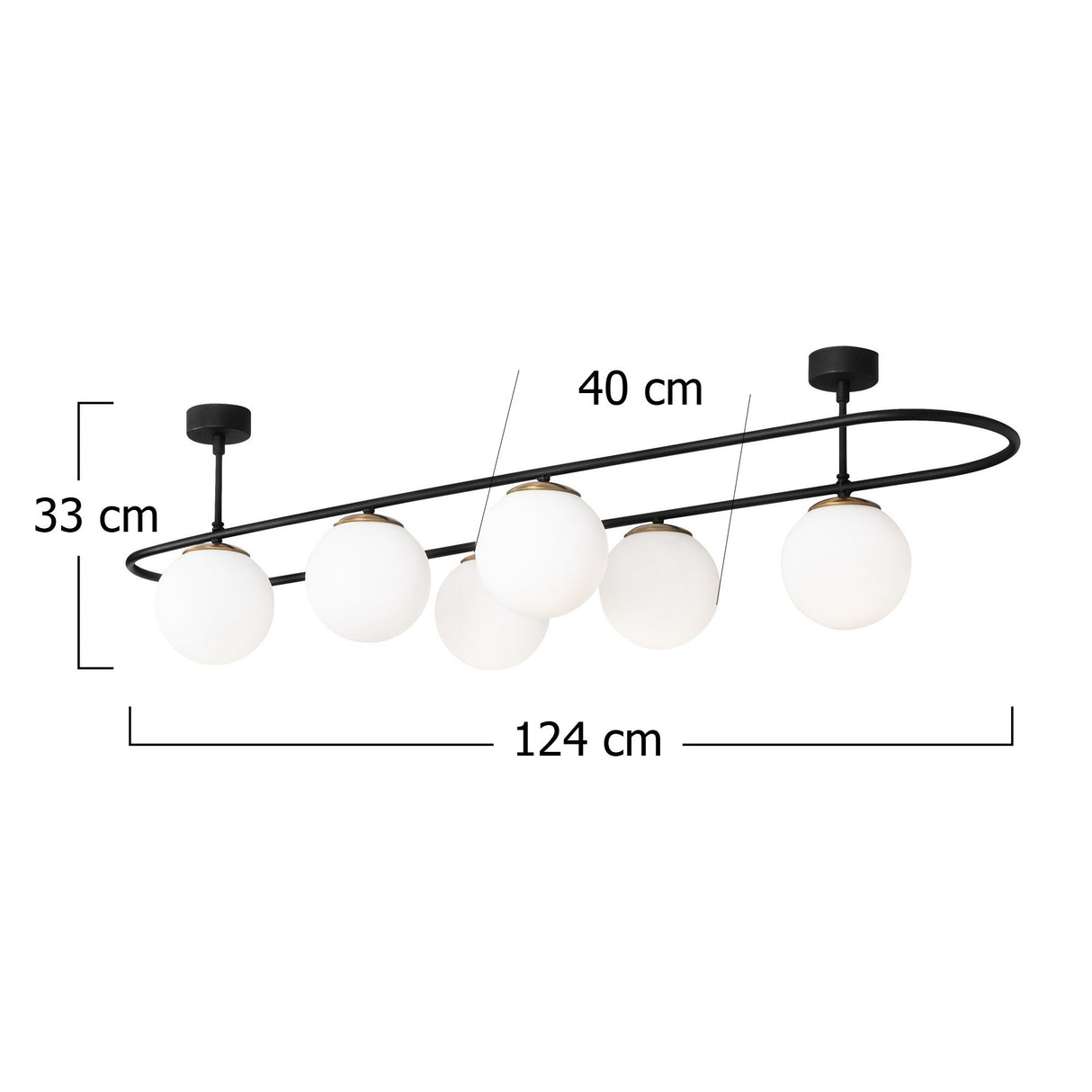 Candelabru Abakues - 4911 - Negru / Alb