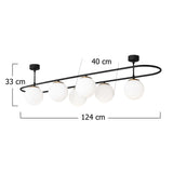 Candelabru Abakues - 4911 - Negru / Alb