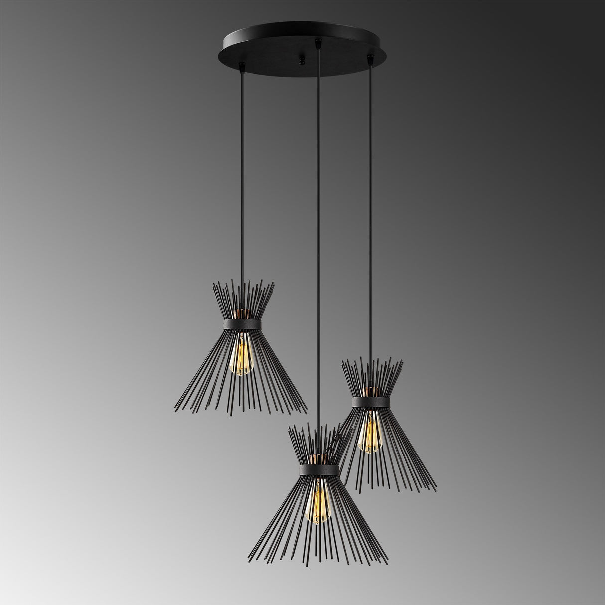 Candelabru Kirpi - 3085 - Negru