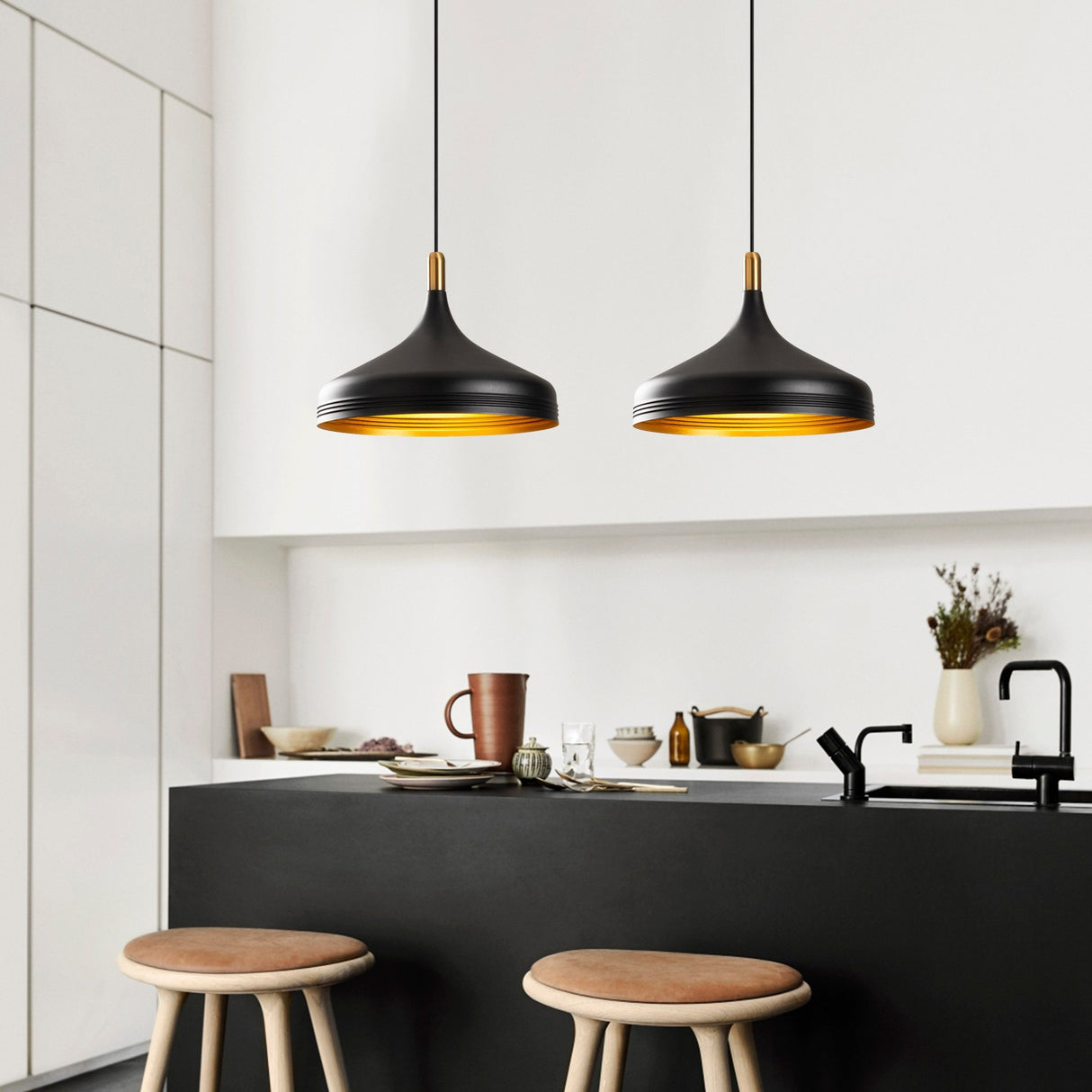 Candelabru Saglam - 3777 - Negru / Auriu