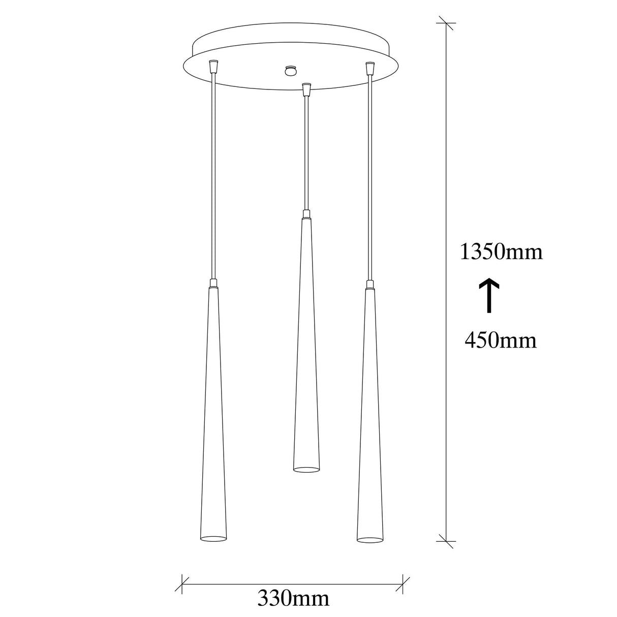 Candelabru Ugur - 6072 - Negru