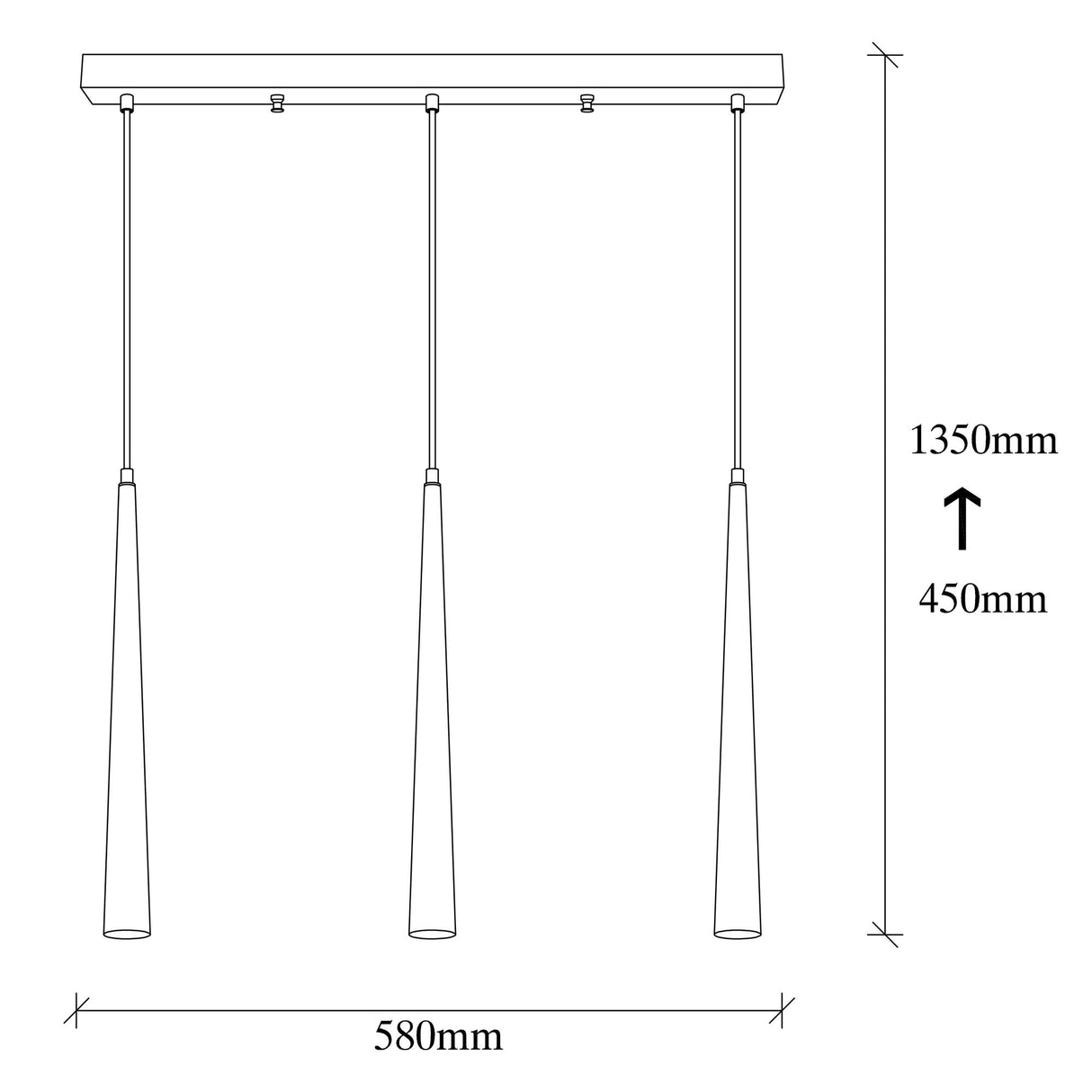 Candelabru Ugur - 6074 - Negru
