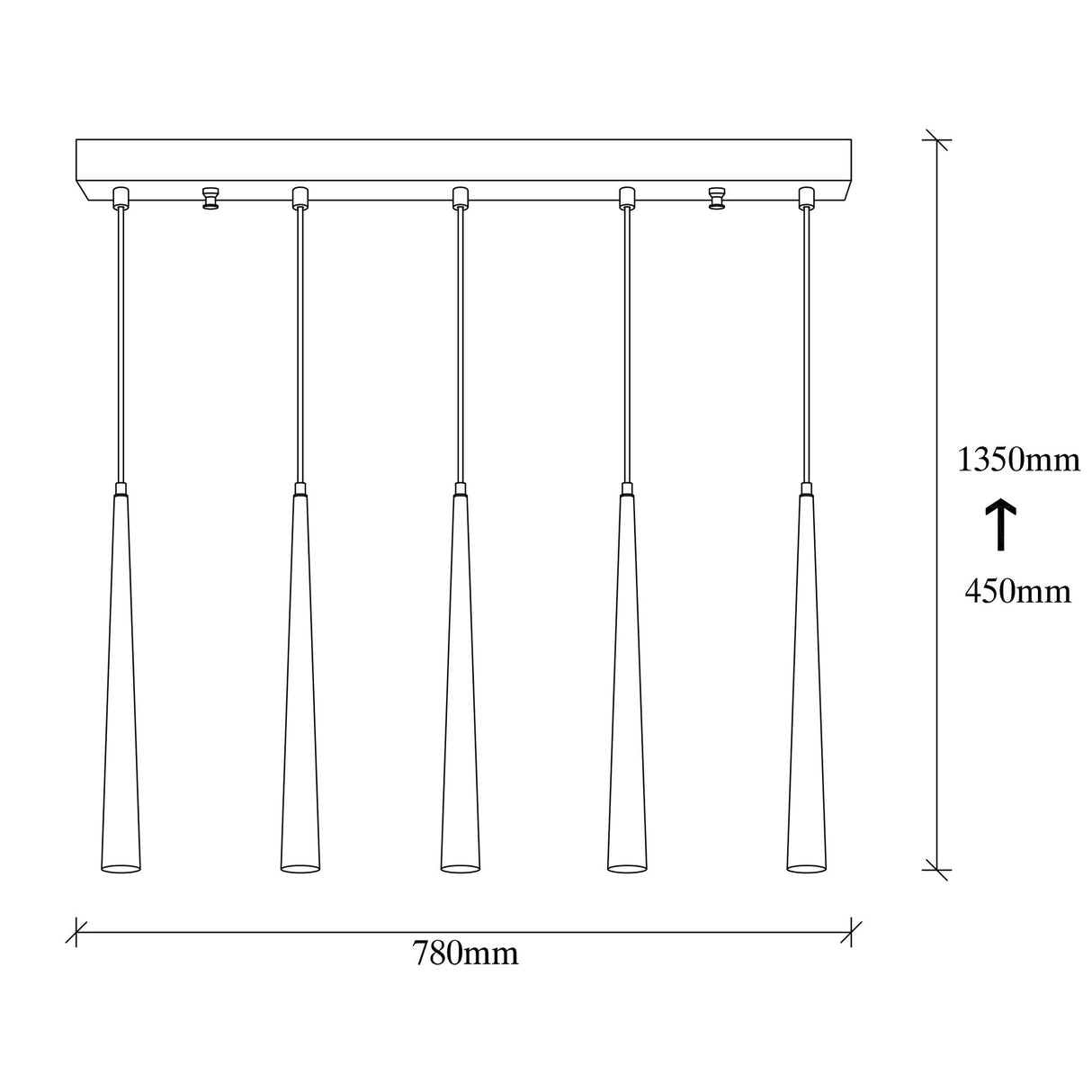 Candelabru Ugur - 6075 - Negru