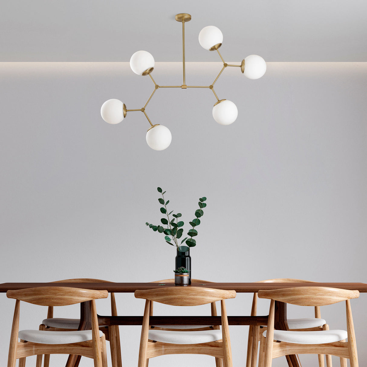 Candelabru Damar - 6327 - Galben / Alb
