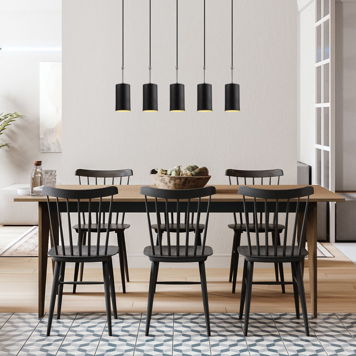 Candelabru Kem - 6387 - Negru / Nichel