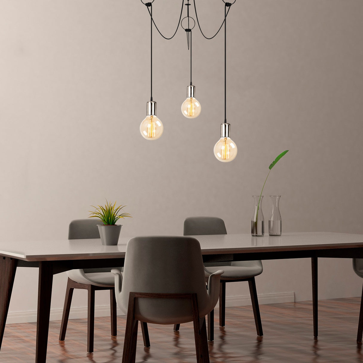 Candelabru Sirin - 6836 - Negru / Nichel