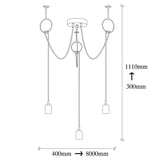 Candelabru Sirin - 6836 - Negru / Nichel