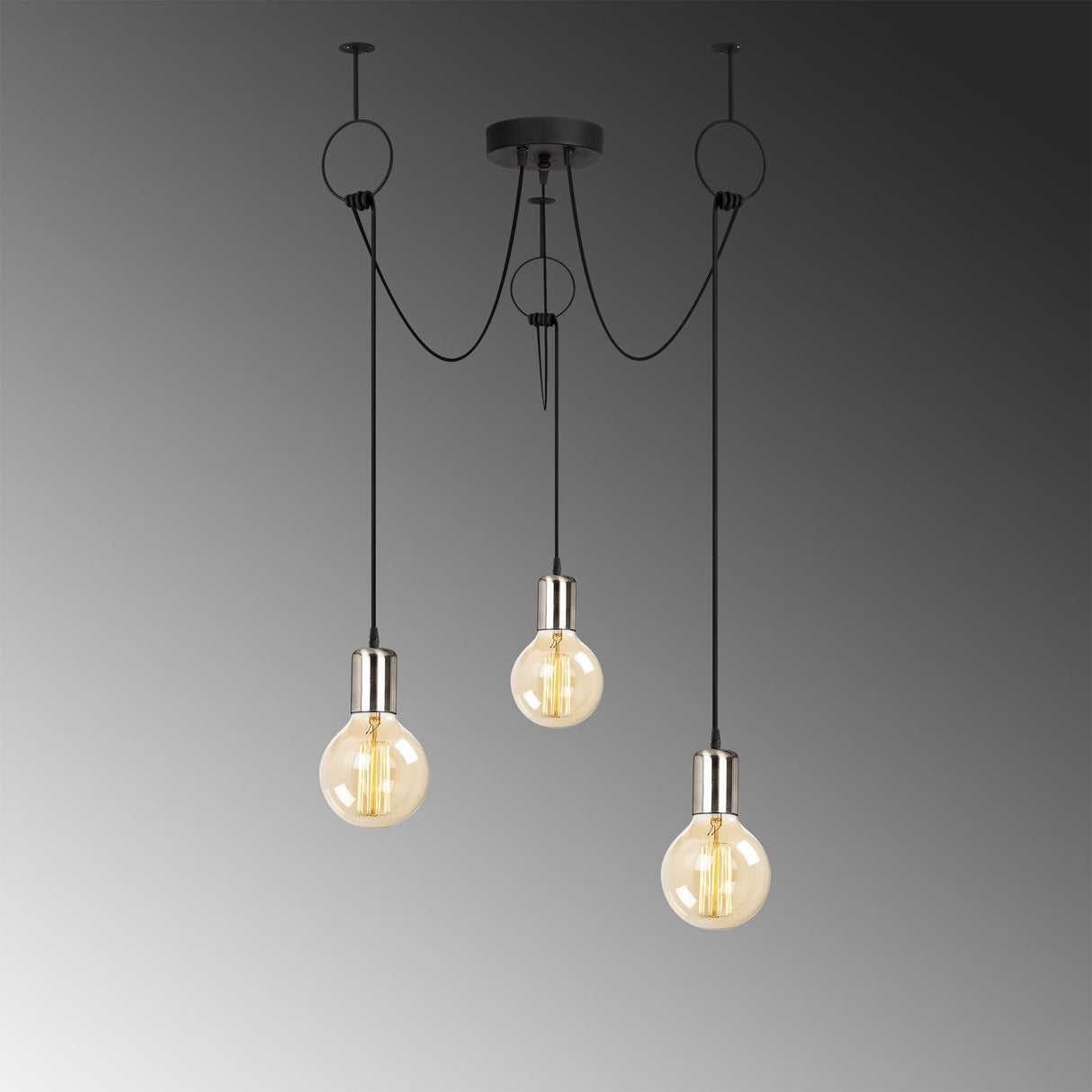 Candelabru Sirin - 6836 - Negru / Nichel