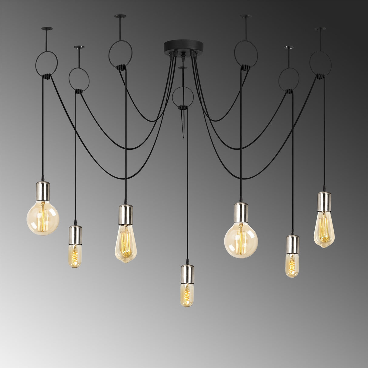 Candelabru Sirin - 6846 - Negru / Nichel