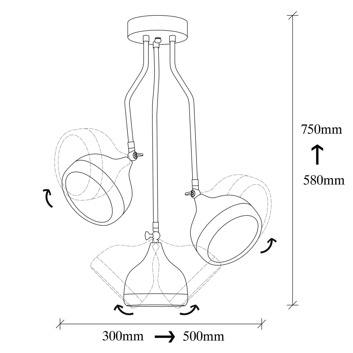 Candelabru Yildo - 6892 - Alb / Auriu