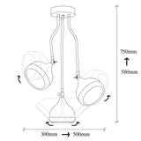 Candelabru Yildo - 6892 - Alb / Auriu
