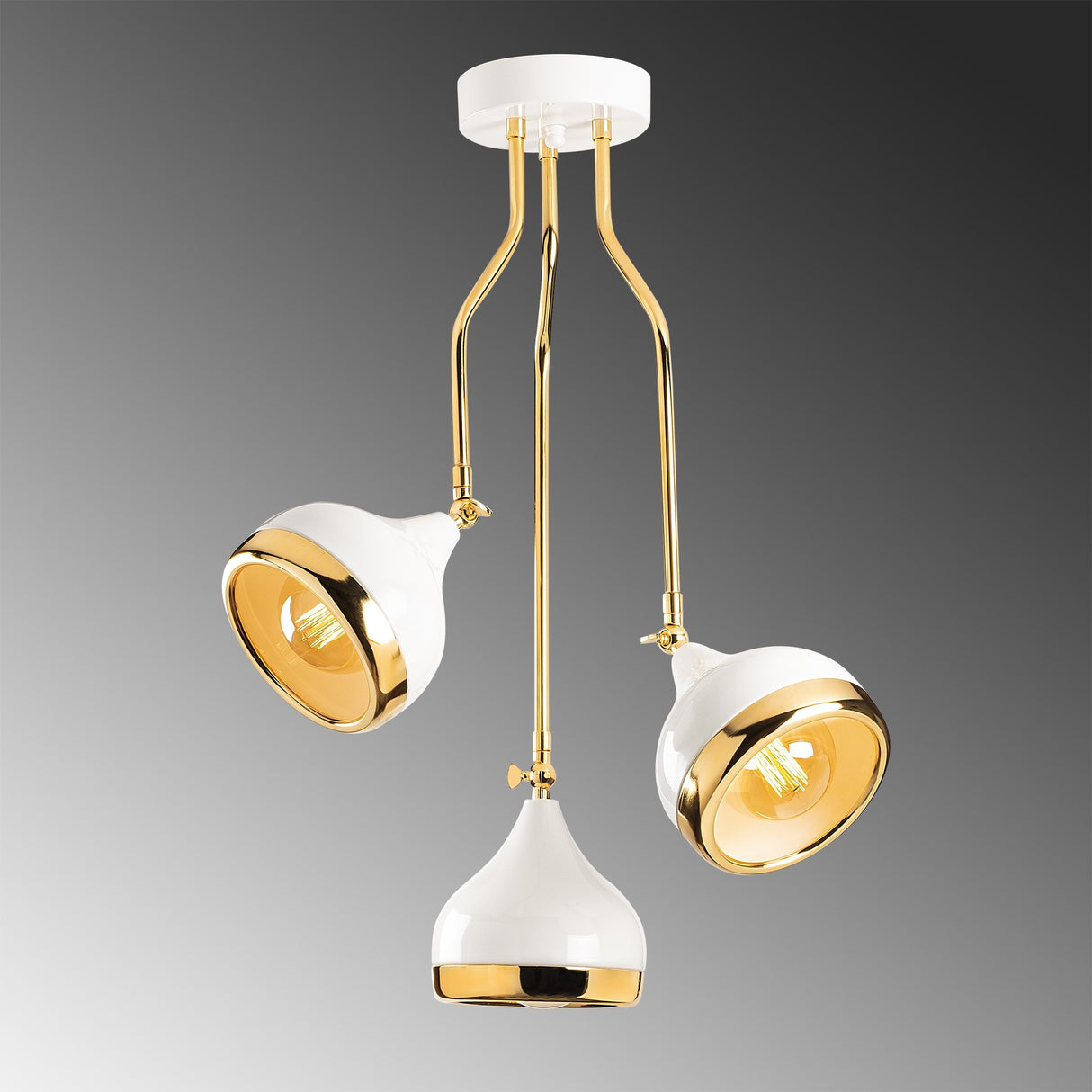 Candelabru Yildo - 6892 - Alb / Auriu