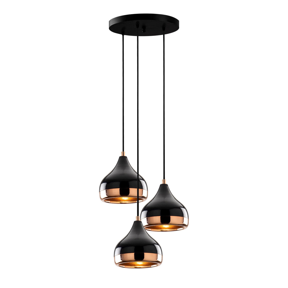 Set lampi Yildo - Set4 - Negru / Cupru