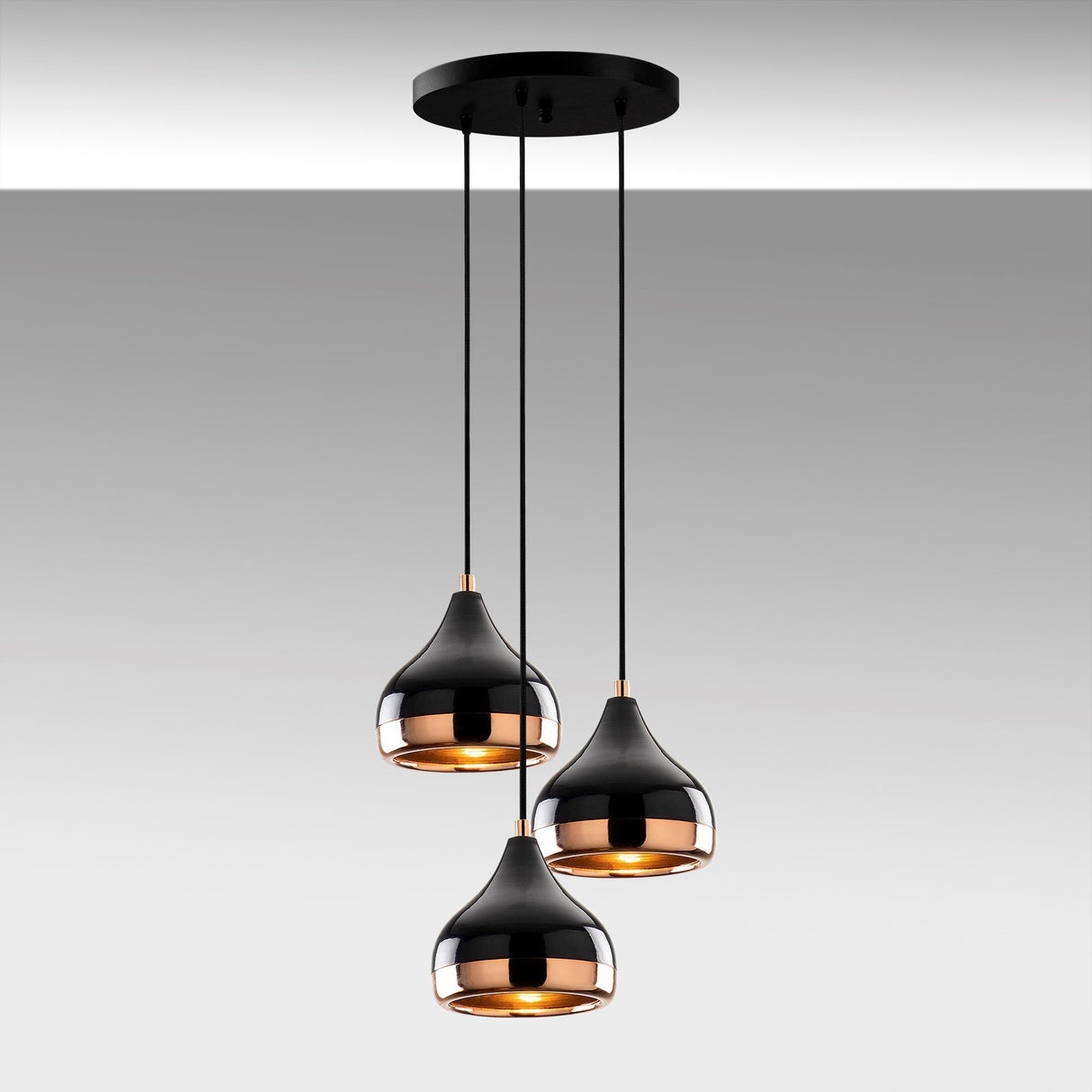 Set lampi Yildo - Set4 - Negru / Cupru