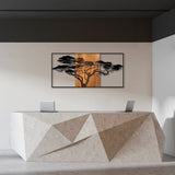 Decoratiune lemn Acacia Tree - 328 - Negru / Nuc