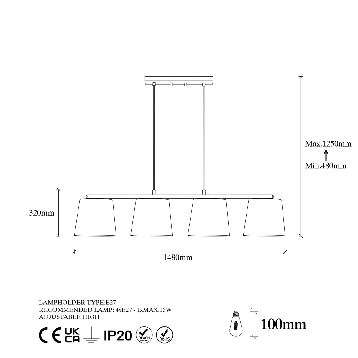 Candelabru Varlik - 10815 - Auriu / Negru