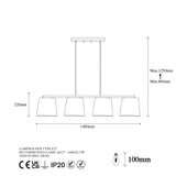 Candelabru Varlik - 10815 - Auriu / Negru