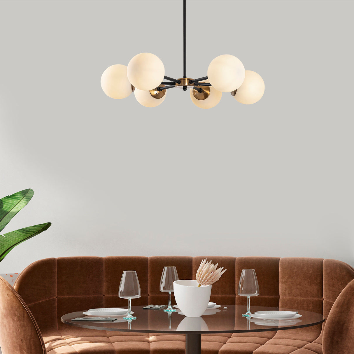 Candelabru Akkas - 10085 - Negru / Crem