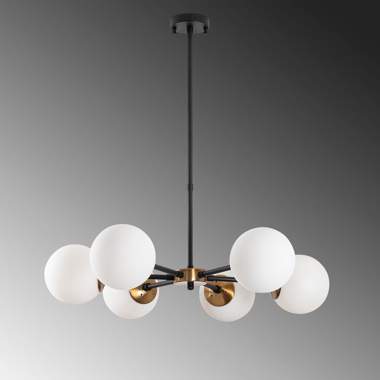 Candelabru Akkas - 10085 - Negru / Crem