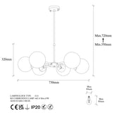 Candelabru Akkas - 10085 - Negru / Crem