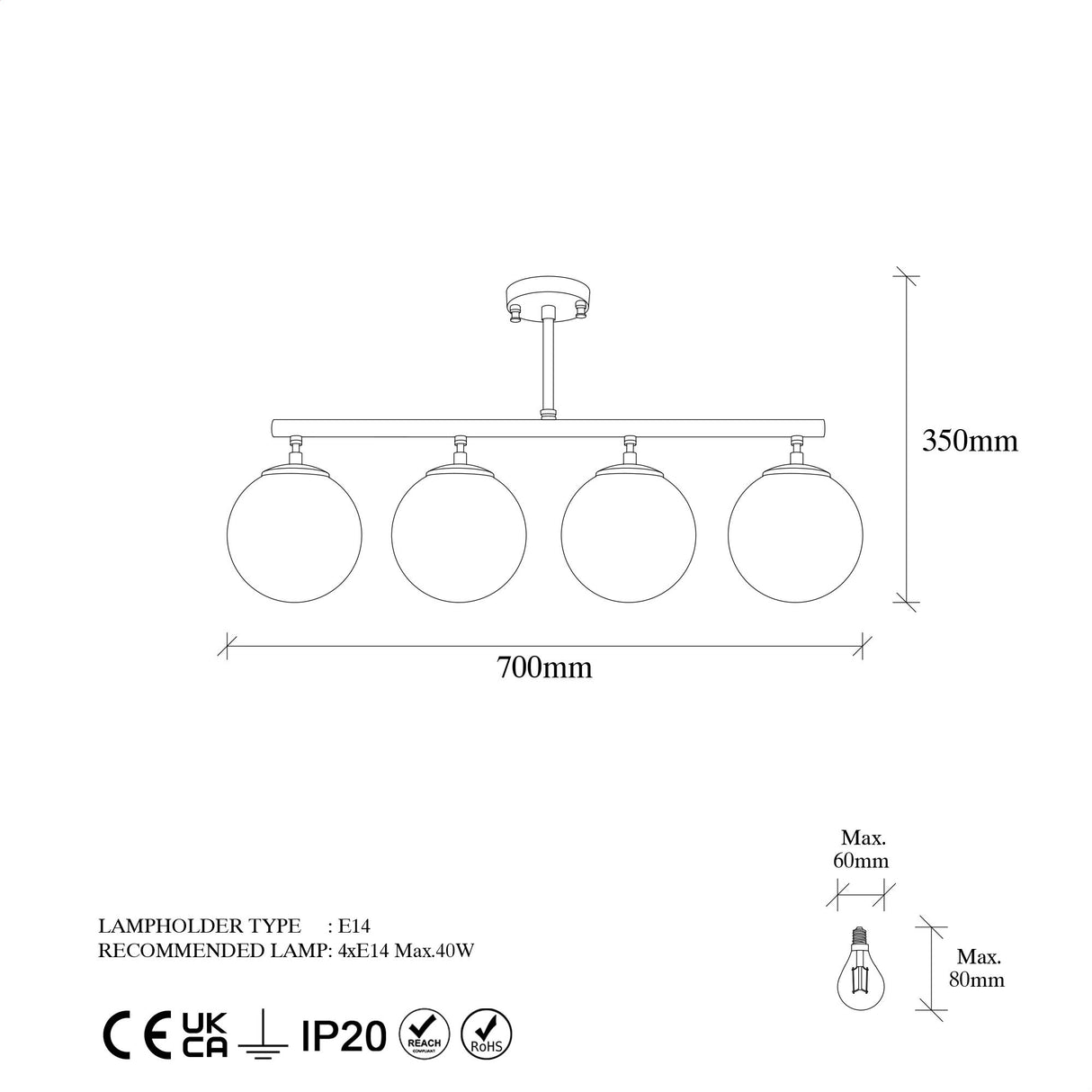 Candelabru Fazli - 10426 - Auriu / Negru