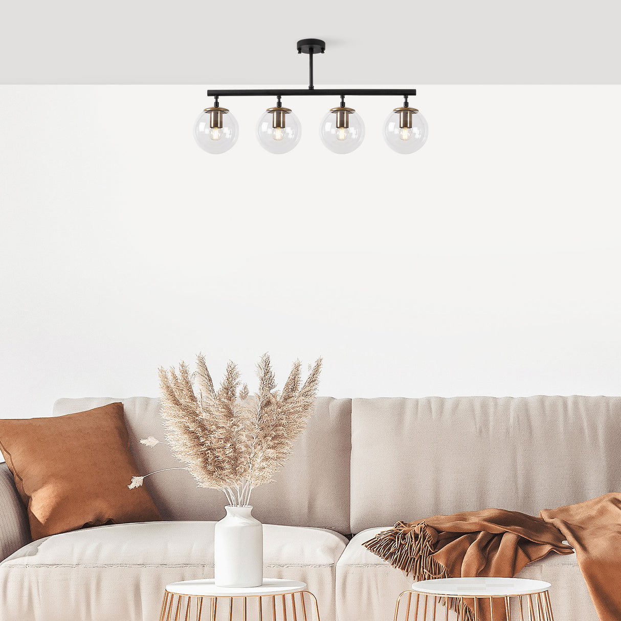 Candelabru Fazli - 10431 - Negru / Antique