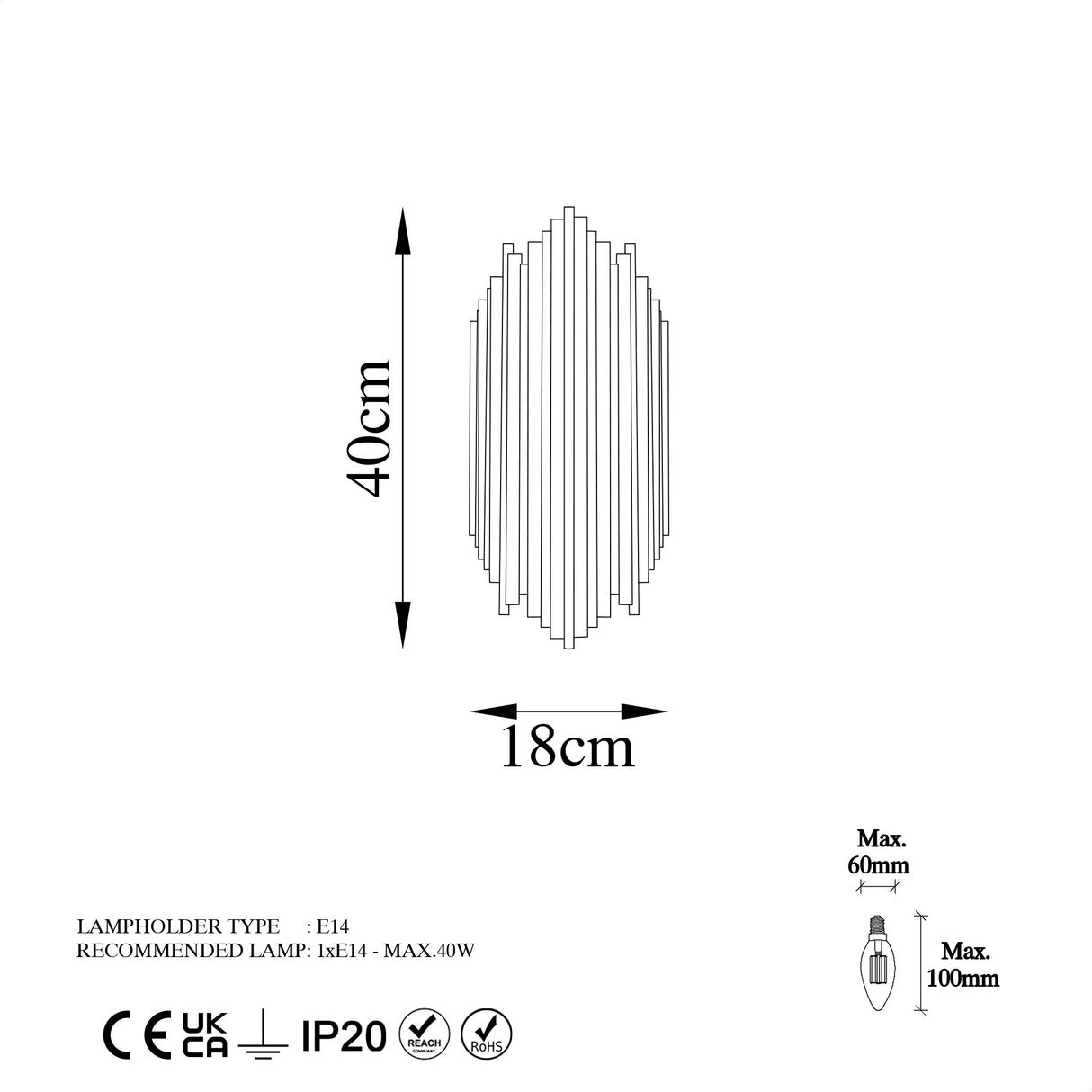 Aplica perete Kara - 13346 - Auriu