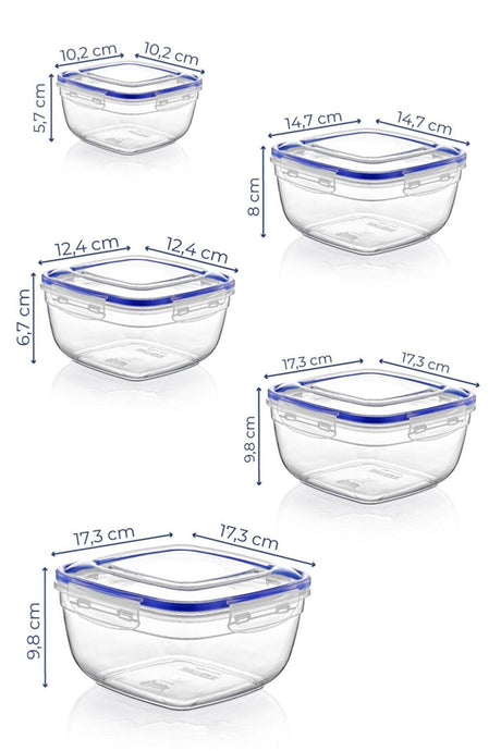 Set cutii depozitare 30144 - Transparent